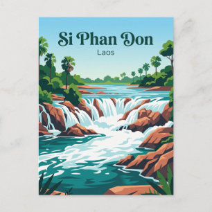 Khone Phapheng Wasserfälle Laos Postkarte