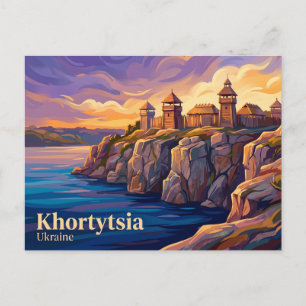 Khortytsia-Insel Ukraine Postkarte