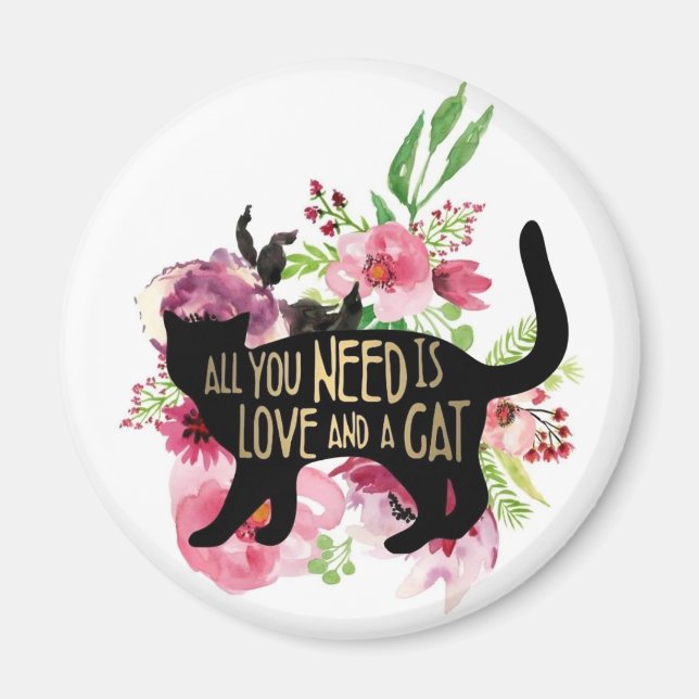 KHS Alles, was Sie brauchen, ist Liebe und Katze Magnet (Vorne)