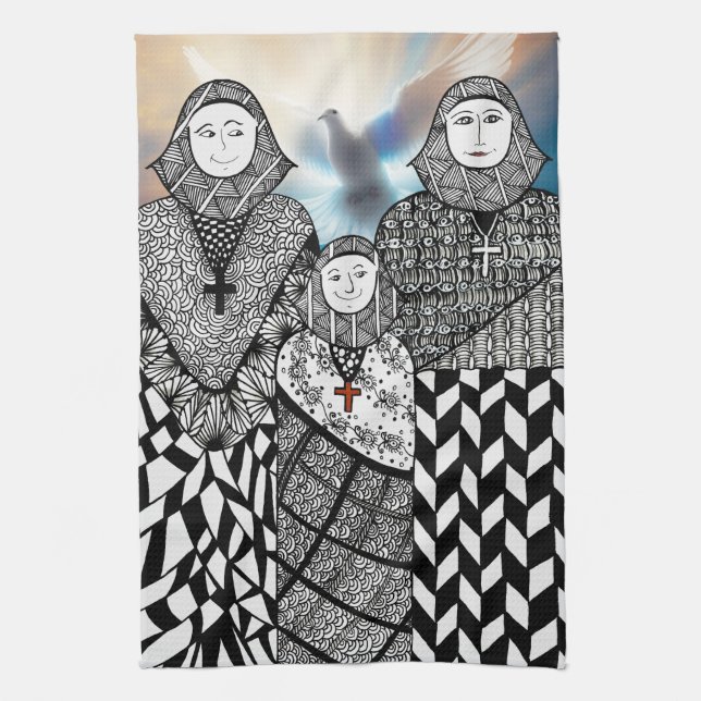 KHS Catholic Nuns Kitchen Towel Geschirrtuch (Vertikal)