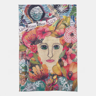 KHS Frauen Mixed Media Inspirierende Kunst Geschirrtuch