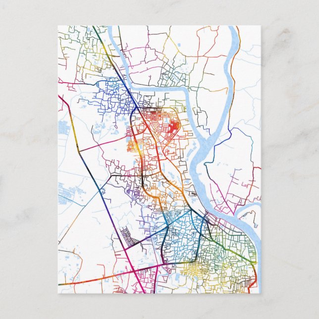 Khulna Bangladesh City Map Postkarte (Vorderseite)