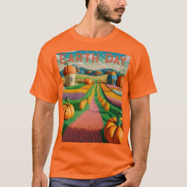 KI Art Earth Day Pumpkin Patch T - Shirt