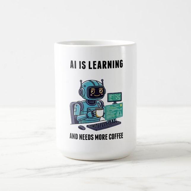 KI braucht mehr Kaffee Kaffeetasse (Mittel)