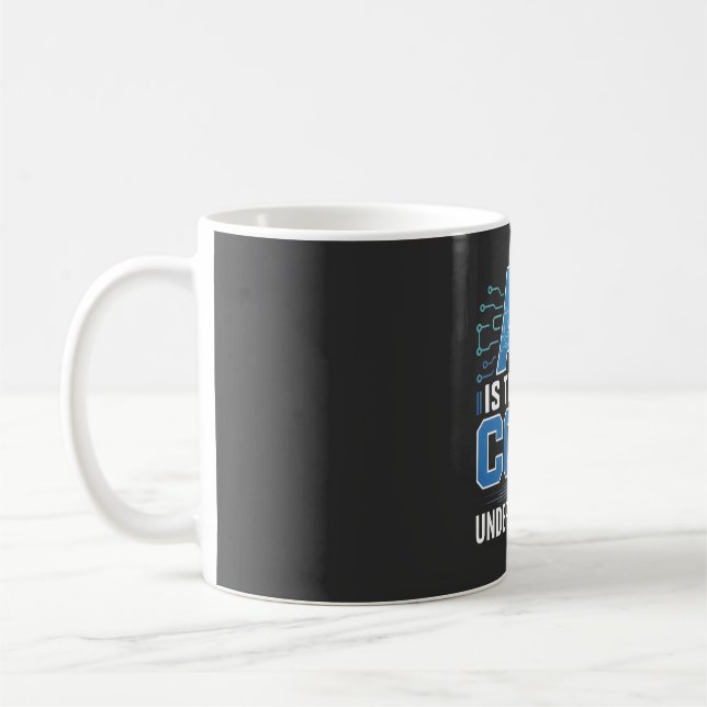 KI-Code-Grafik – Tech-Innovationsdesign Kaffeetasse (Links)