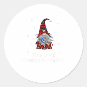 Ki das ist mein Weihnachts-Pajama-Shirt Gno Runder Aufkleber
