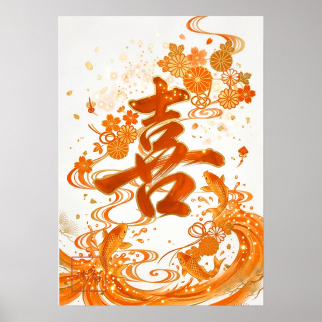 Ki: Elegant Calligraphy "Joy" Art260020005 Poster (Vorne)
