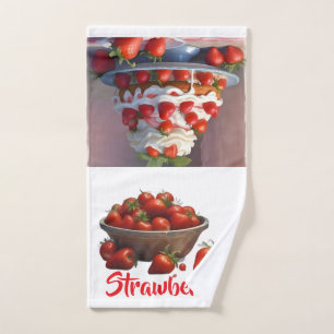 KI-Erdbeeren Hand-/Küchentuch Handtuch