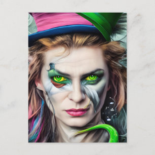KI-generierter Fantasy-Postkarte verrückter Hatter Postkarte