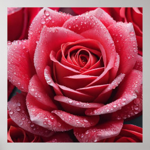 KI-generiertes Rose-Poster - Einzigartiges Kunstde Poster