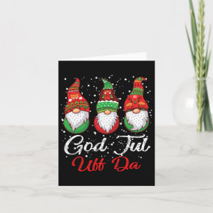 Ki God Jul Uff Da Swedish Frohe Christmas Gnome Co Karte