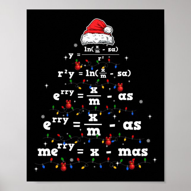 Ki Math Lehrer Weihnachten Matching Kostüm Math Lo Poster (Vorne)