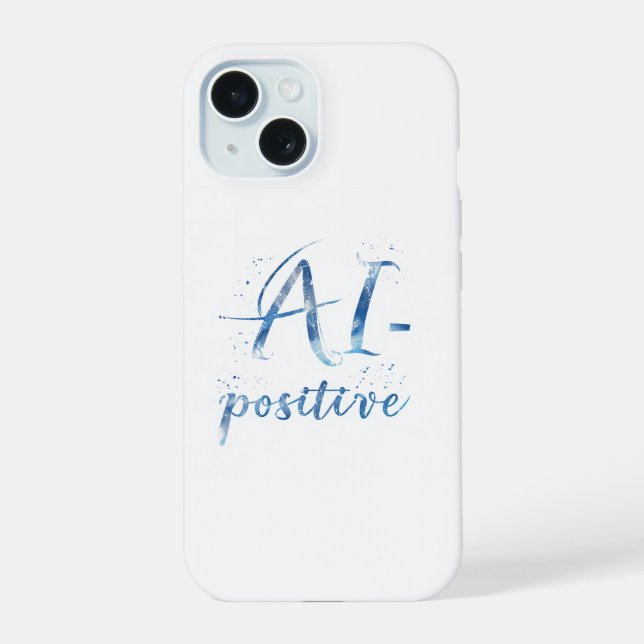 KI-Positive Textkunst iPhone 15 Hülle (Rückseite)