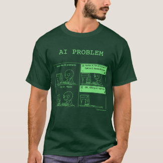 KI-Problem v.2.1 Grün monochrom T-Shirt