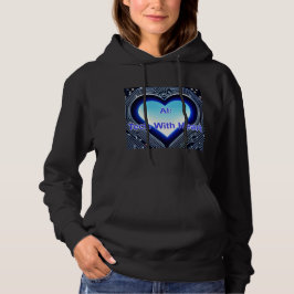 KI: Tech mit Herz Damen Schwarz Hoodie
