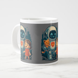 KI- und Roboter-Charaktere – futuristische Design- Jumbo-Tasse