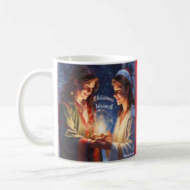 KI Weihnachtswärme und Freude Tasse oder Cup (Links)