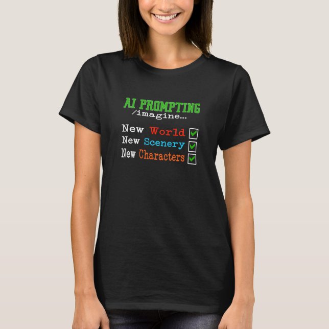 KI - Welten-Szenen-Charaktere T-Shirt (Vorderseite)