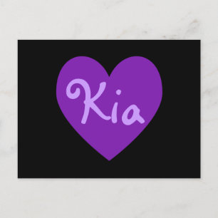 Kia in Lila Postkarte
