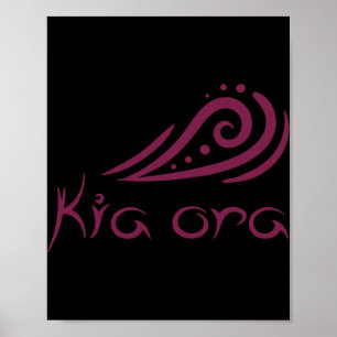 Kia Ora Hallo Welle auf Maori Neuseeland Lynesian Poster
