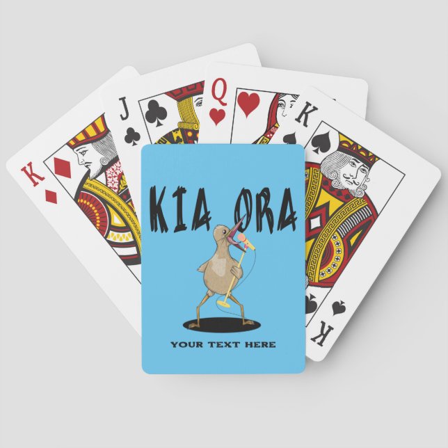 Kia ora Kiwi Te Reo Greeting Spielkarten (Rückseite)
