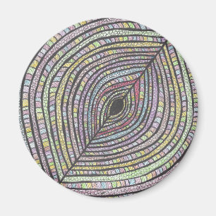 Kian Abstrakte handgezeichnete Kunstmagnete Magnet
