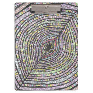 Kian Farbige geometrische handgezeichnete Kunst Klemmbrett