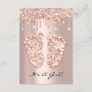Kiara Event Tropfens Rose Gold Baby Shower Feet Einladung
