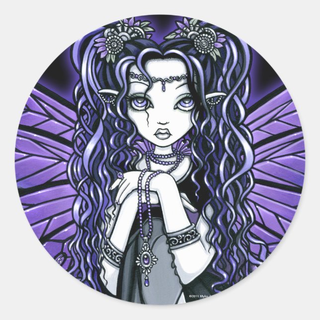"Kiara" Gothic Butterfly Fairy Princess Stickers (Vorderseite)