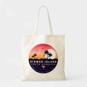 Kiawah Island Pier SC Retro Sunset Souvenirs 60er Tragetasche