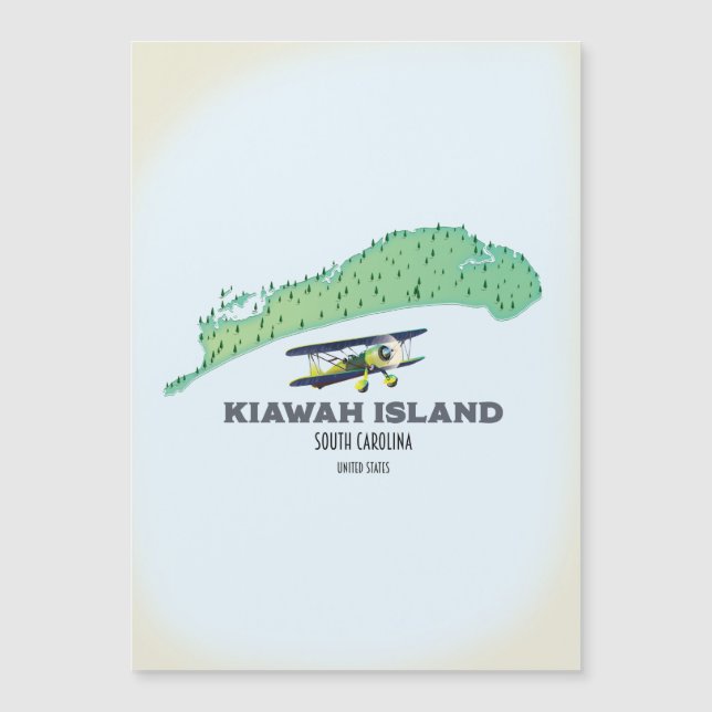 Kiawah Island South Carolina USA Karte (Vorderseite)