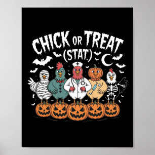 Kiche oder Leckerei Nurve Funny Halloween für Hühn Poster