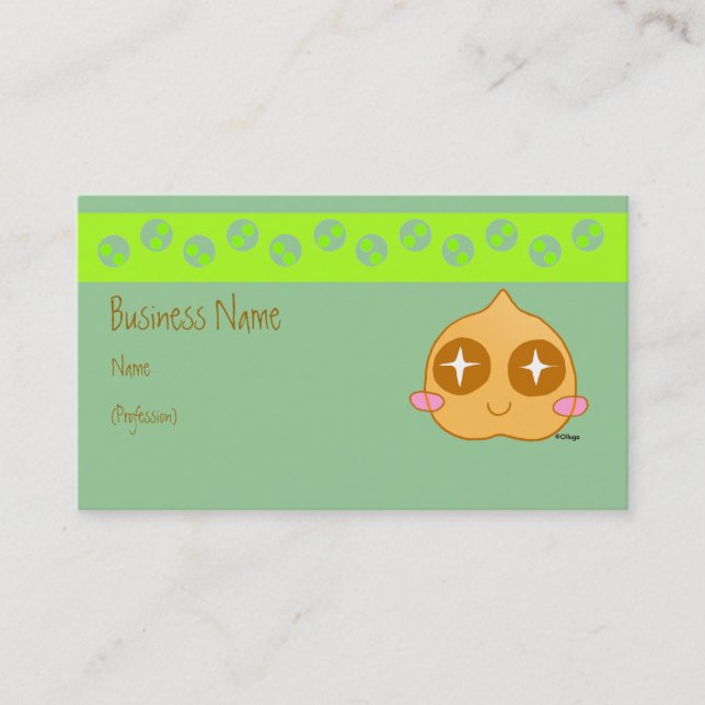 Kichererbse kawaii visitenkarte (Vorderseite)