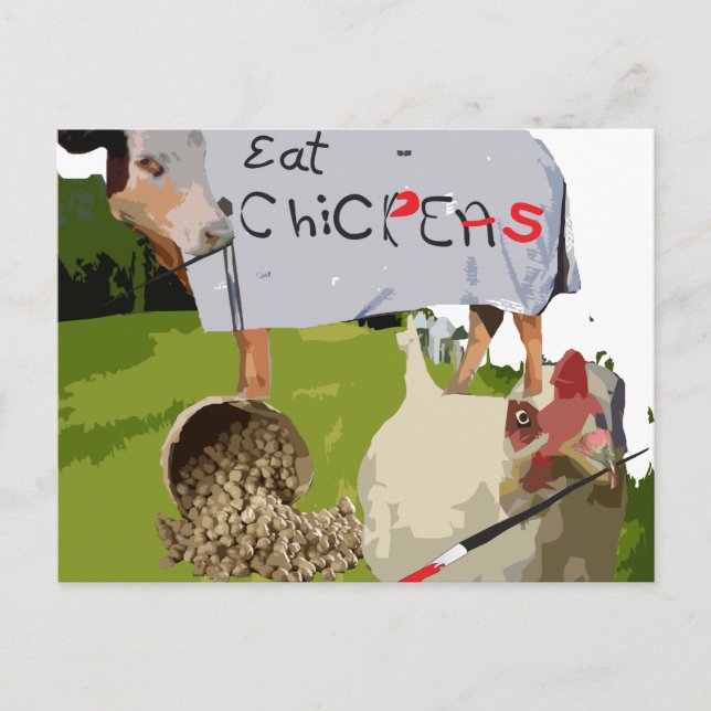 Kichererbsen. Es ist, was zum Abendessen ist. Postkarte (Vorderseite)