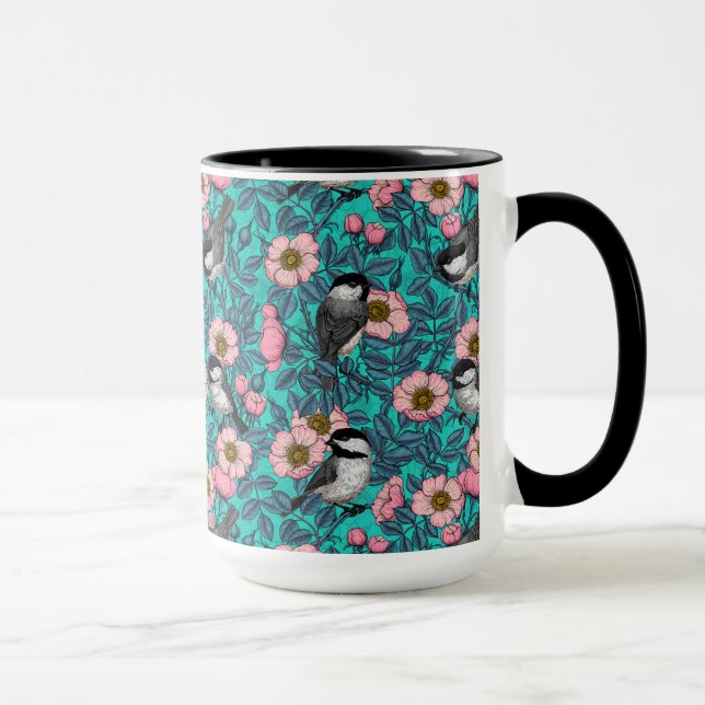 Kichererbsen in freier Rose, rosa und blau Tasse (Rechts)
