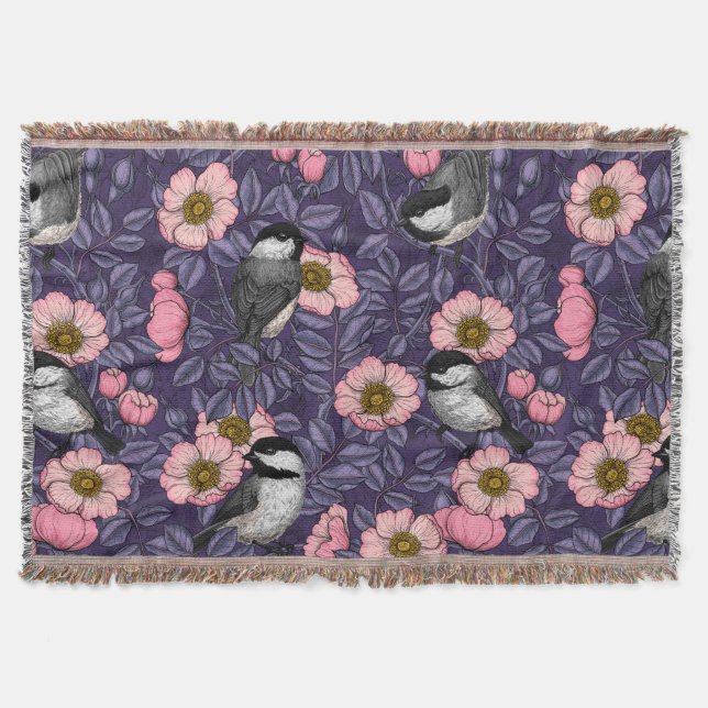 Kichererbsen in wilder Rose in Rosa und Violett Decke (Vorderseite)