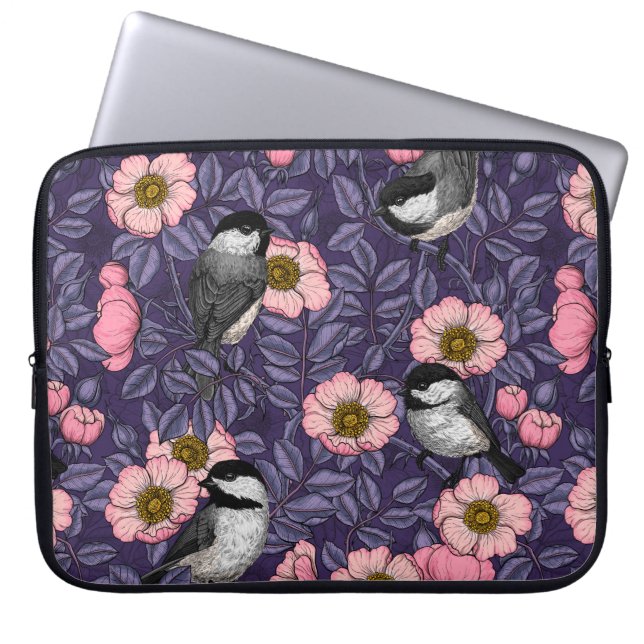 Kichererbsen in wilder Rose in Rosa und Violett Laptopschutzhülle (Vorderseite)