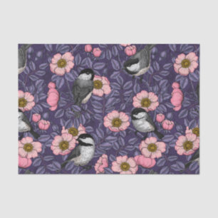 Kichererbsen in wilder Rose in rosa und violett Seidenpapier