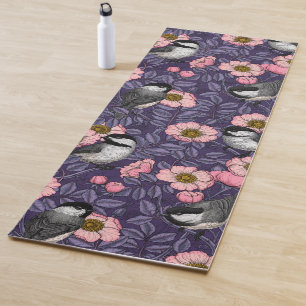 Kichererbsen in wilder Rose in rosa und violett Yogamatte