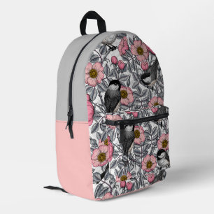 Kichererbsen in wilder Rose, rosa und grau Bedruckter Rucksack