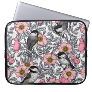 Kichererbsen in wilder Rose, rosa und grau Laptopschutzhülle