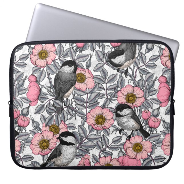 Kichererbsen in wilder Rose, rosa und grau Laptopschutzhülle (Vorderseite)