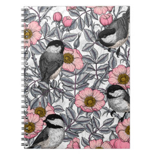 Kichererbsen in wilder Rose, rosa und grau Notizblock