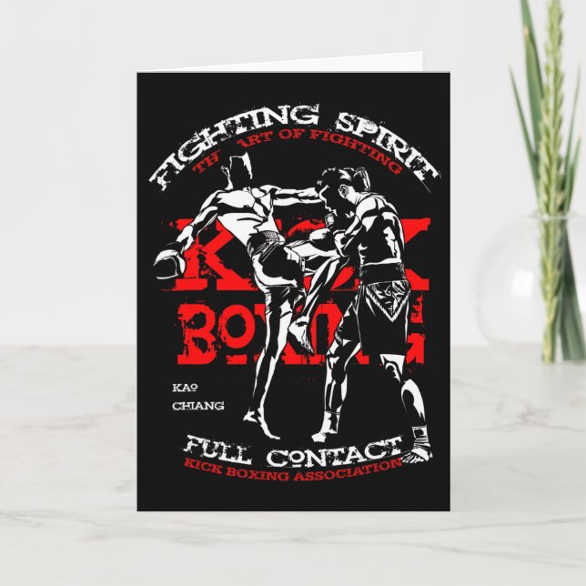 Kick Boxing Fighter Design For Mma Fans  Karte (Vorderseite)