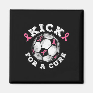 Kick For A Cure Pink Ribbon Brustkrebsbewusstsein Magnet