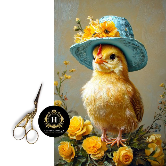 Kick in Blue Floral Hat Spring Crafts Decoupage Seidenpapier (Von Creator hochgeladen)