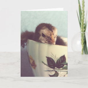 Kick in the Vintag Teacup Osterferien Card Feiertagskarte