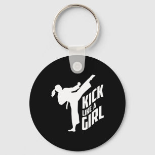 Kick like a Girl-karate Kickboxing Girl Schlüsselanhänger