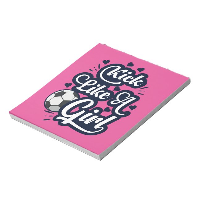 Kick like a Girl Notizblock (Rotiert)