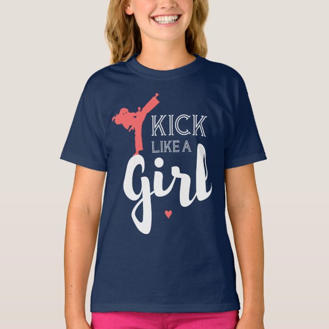 Kick like a Girl T-Shirt (Vorderseite)